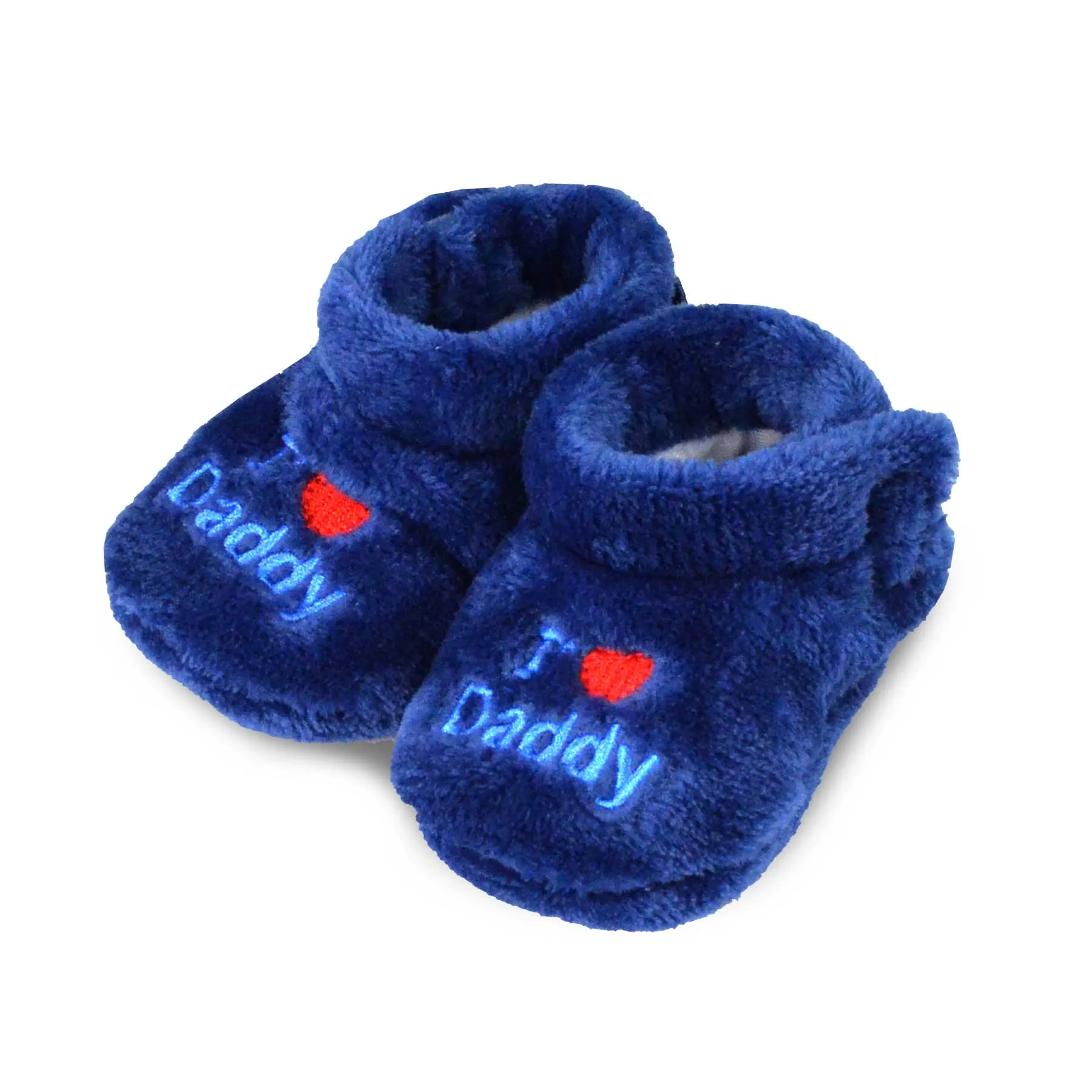 TeeHee Socks Baby Fleece Booties Navy/Blue 2-Pack (40000)