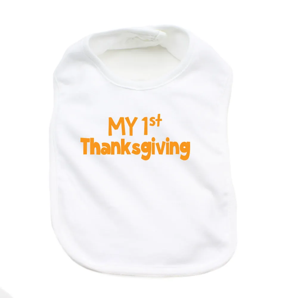 Thanksgiving My First Thanksgiving Soft Cotton Infant Bib