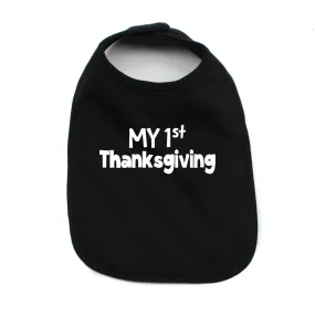 Thanksgiving My First Thanksgiving Soft Cotton Infant Bib