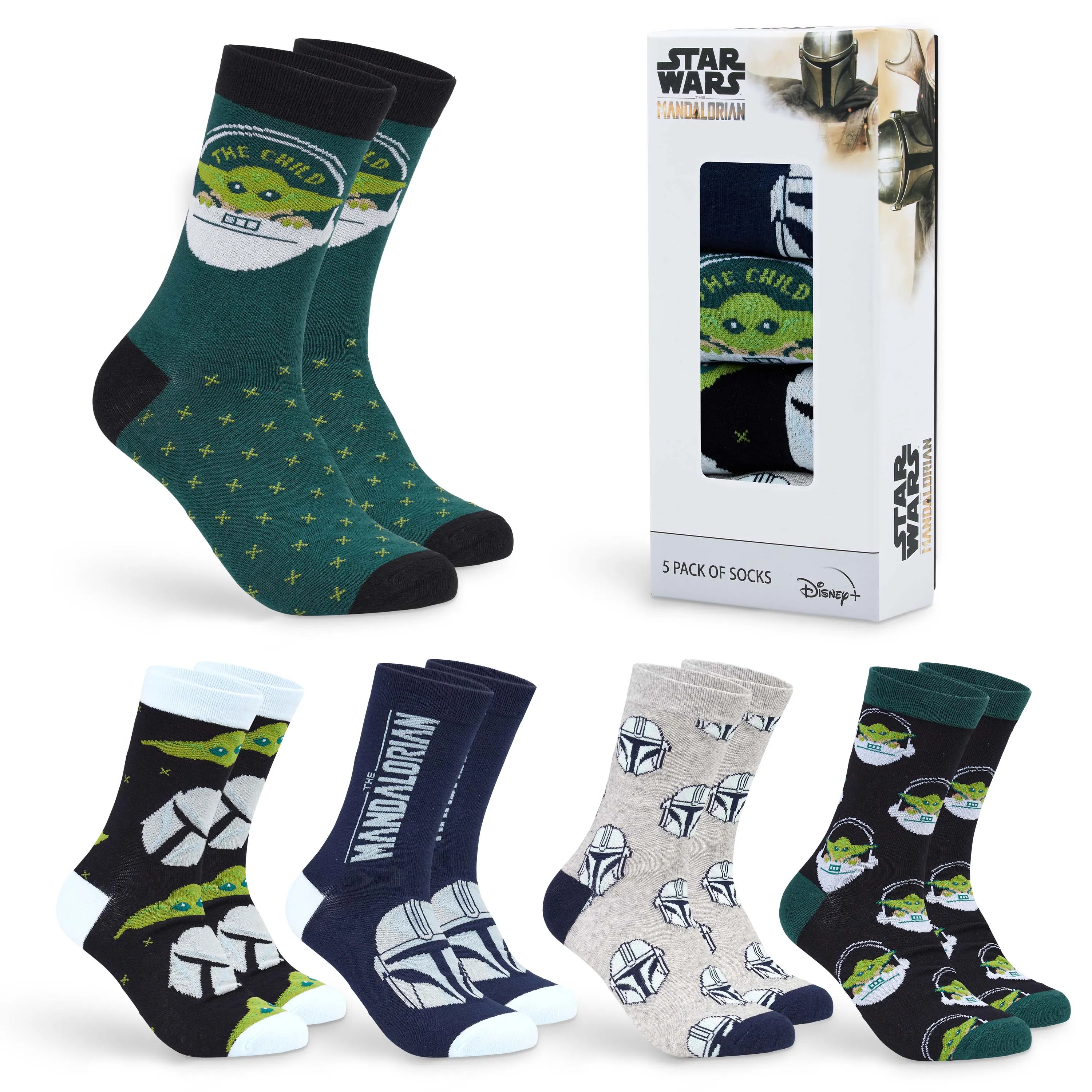 The Mandalorian Mens Socks, 5-Pack Baby Yoda Socks Men, Gifts For Men