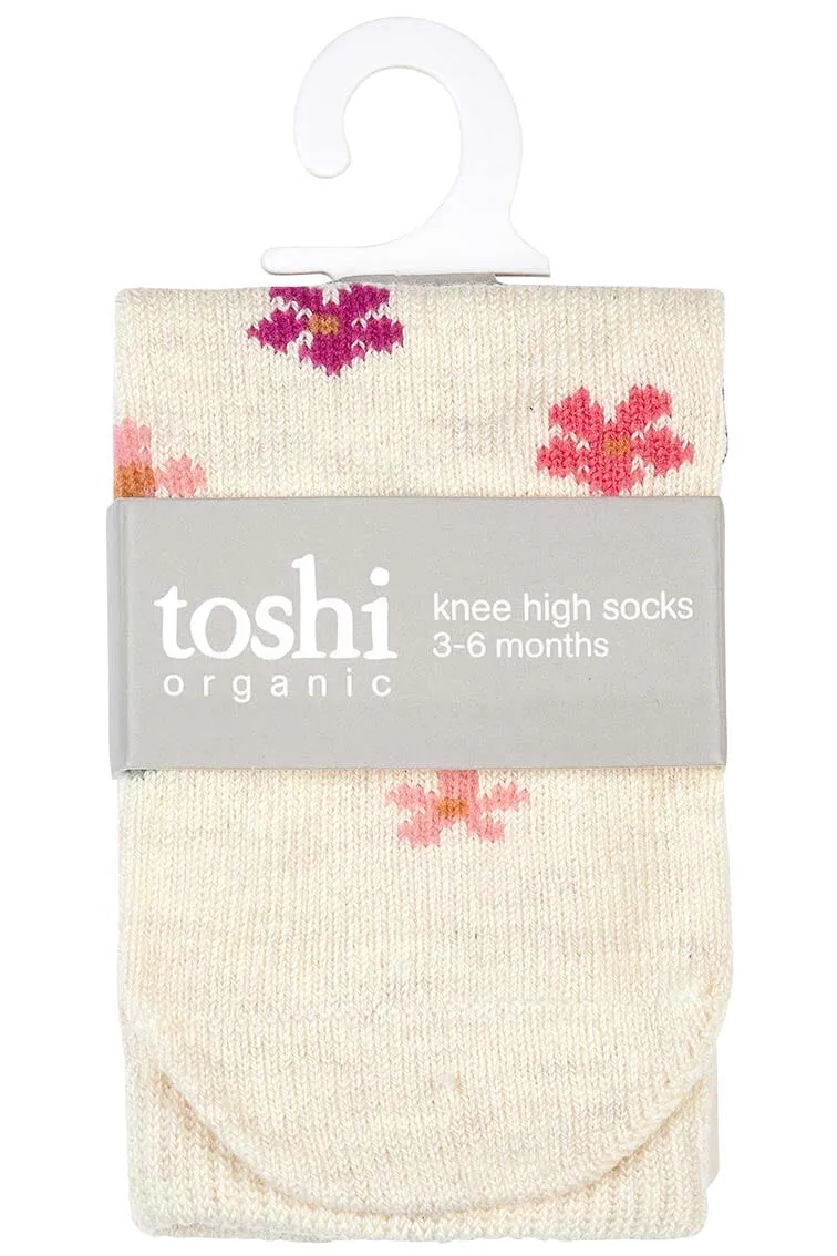Toshi Organic Knee Jacquard Sock - Wild Flowers