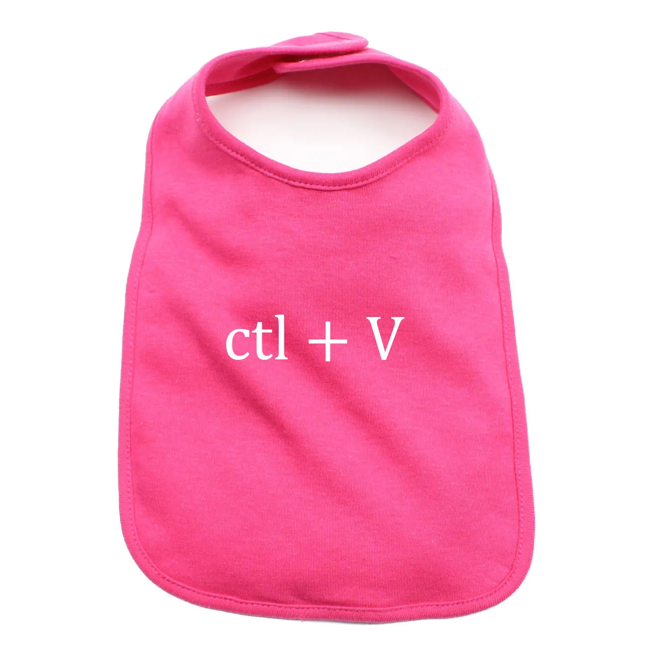 White Copy/Paste(Ctl) Twin Set Unisex Newborn Baby Soft Cotton Bib