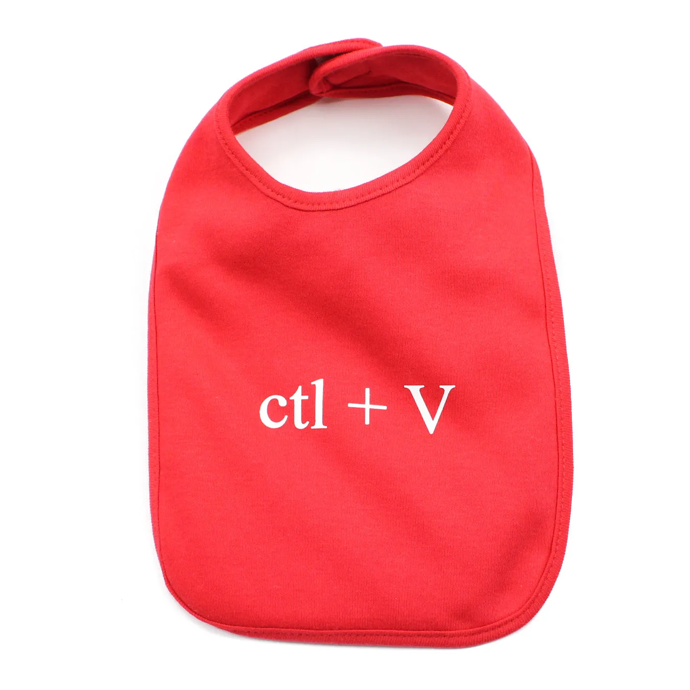 White Copy/Paste(Ctl) Twin Set Unisex Newborn Baby Soft Cotton Bib